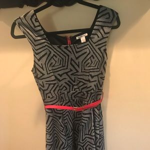 Silver and black dress